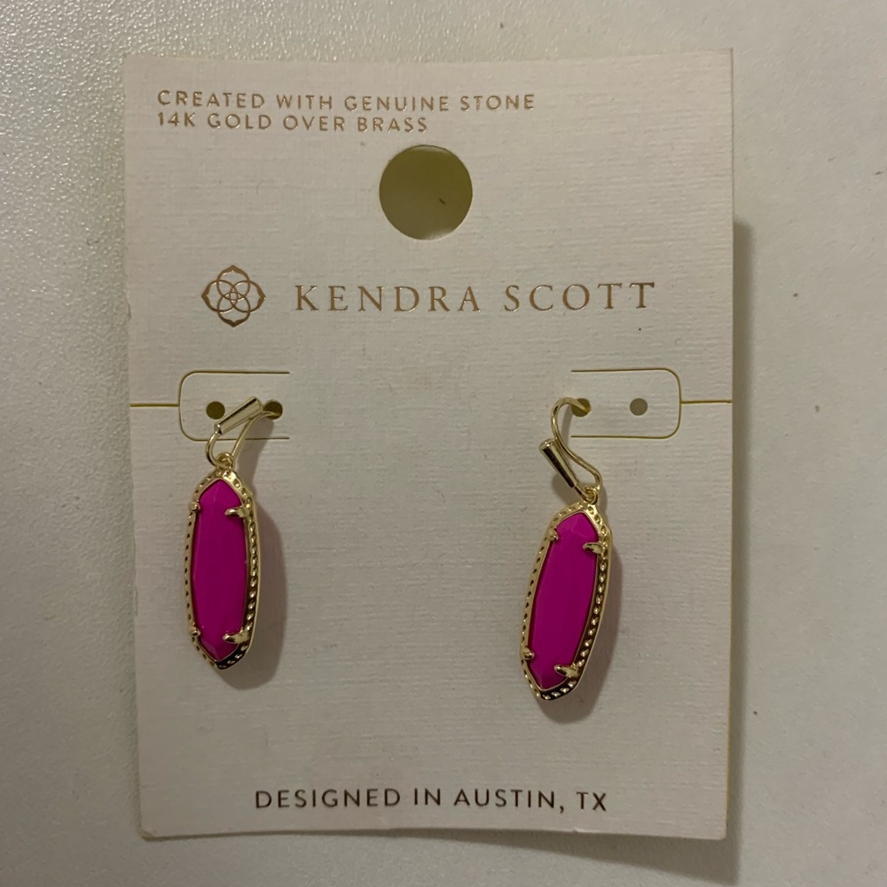 Kendra Scott pink dangle earrings